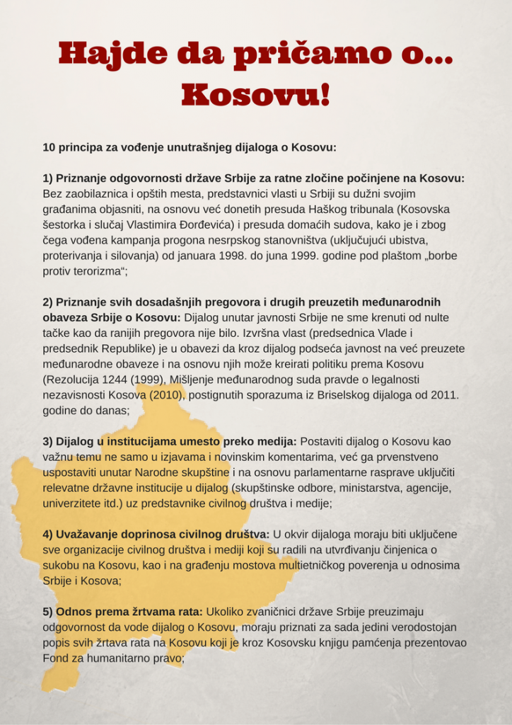 10 principa o Kosovu